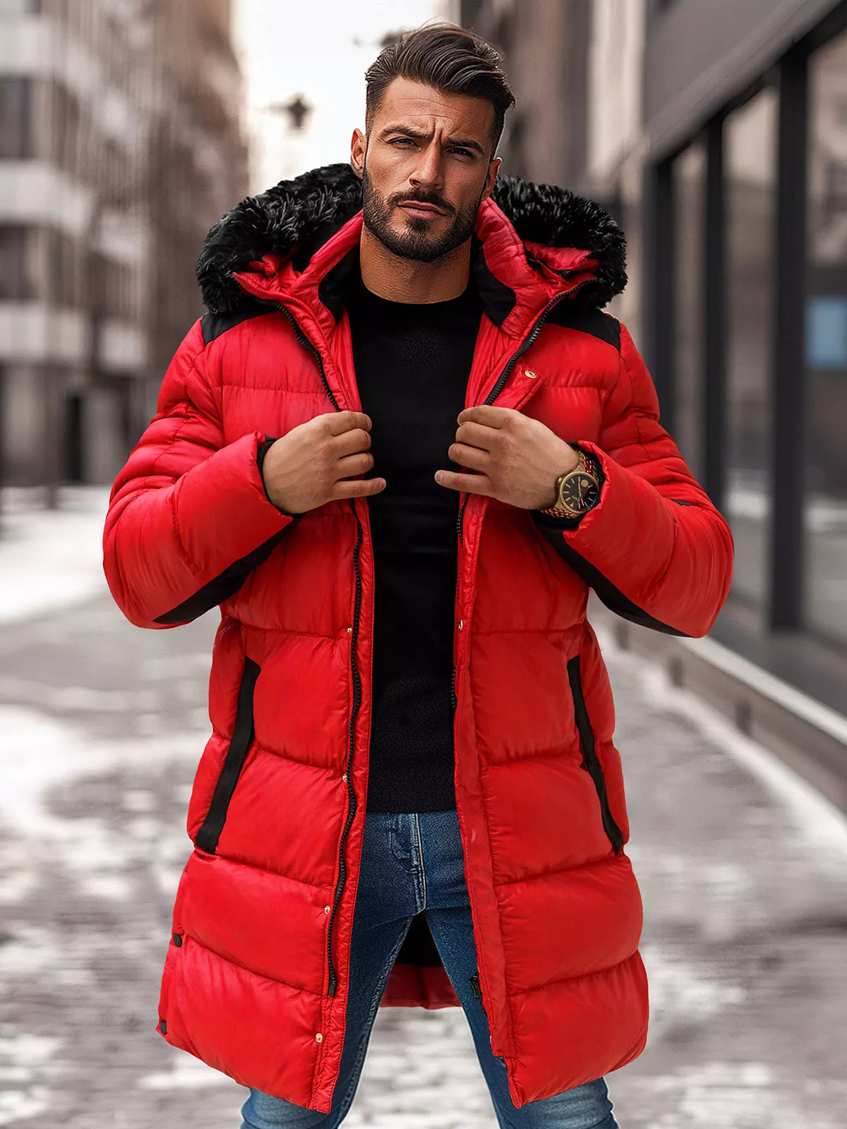 Red men's jacket Alom