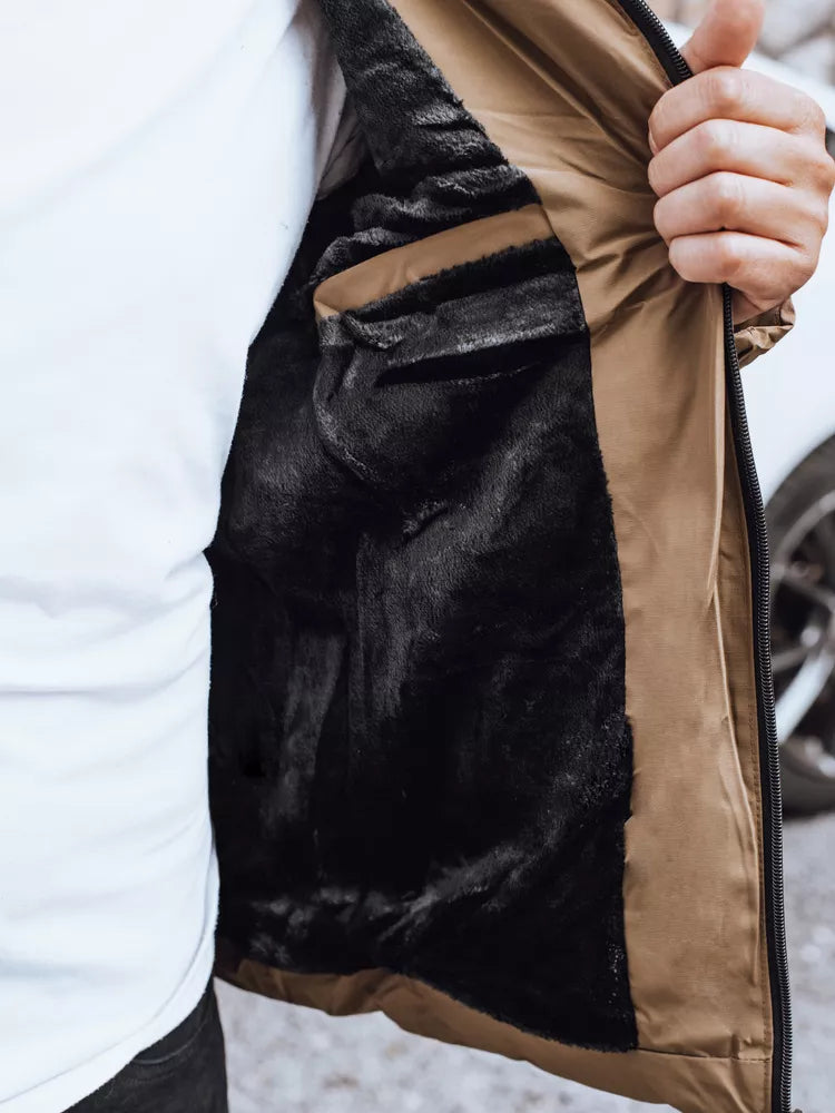 Men's winter light brown jacket Nevan