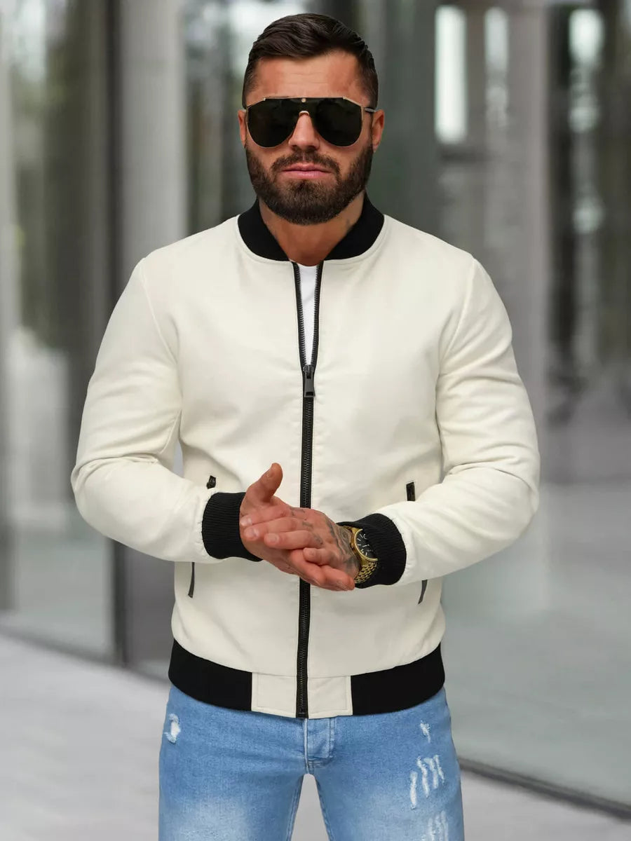 Lamer white eco-leather jacket