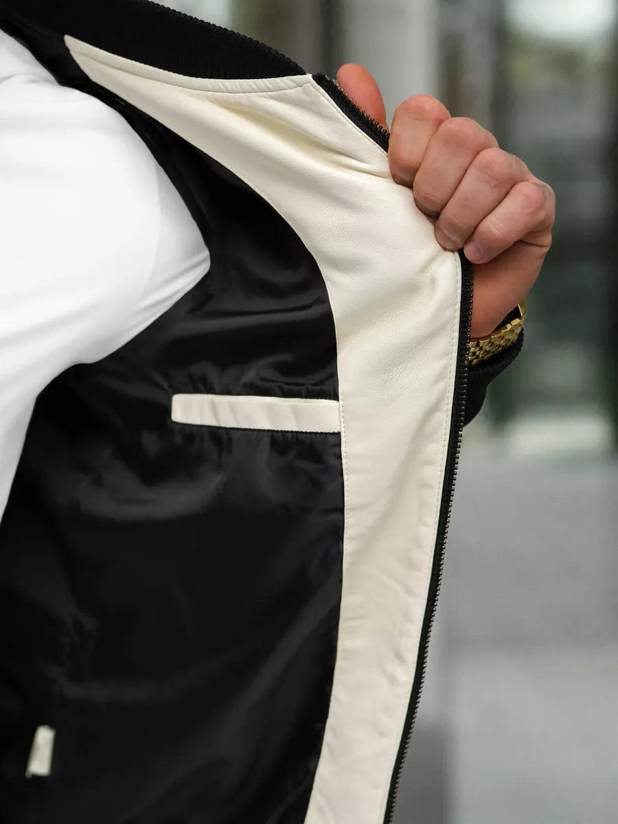 Lamer white eco-leather jacket