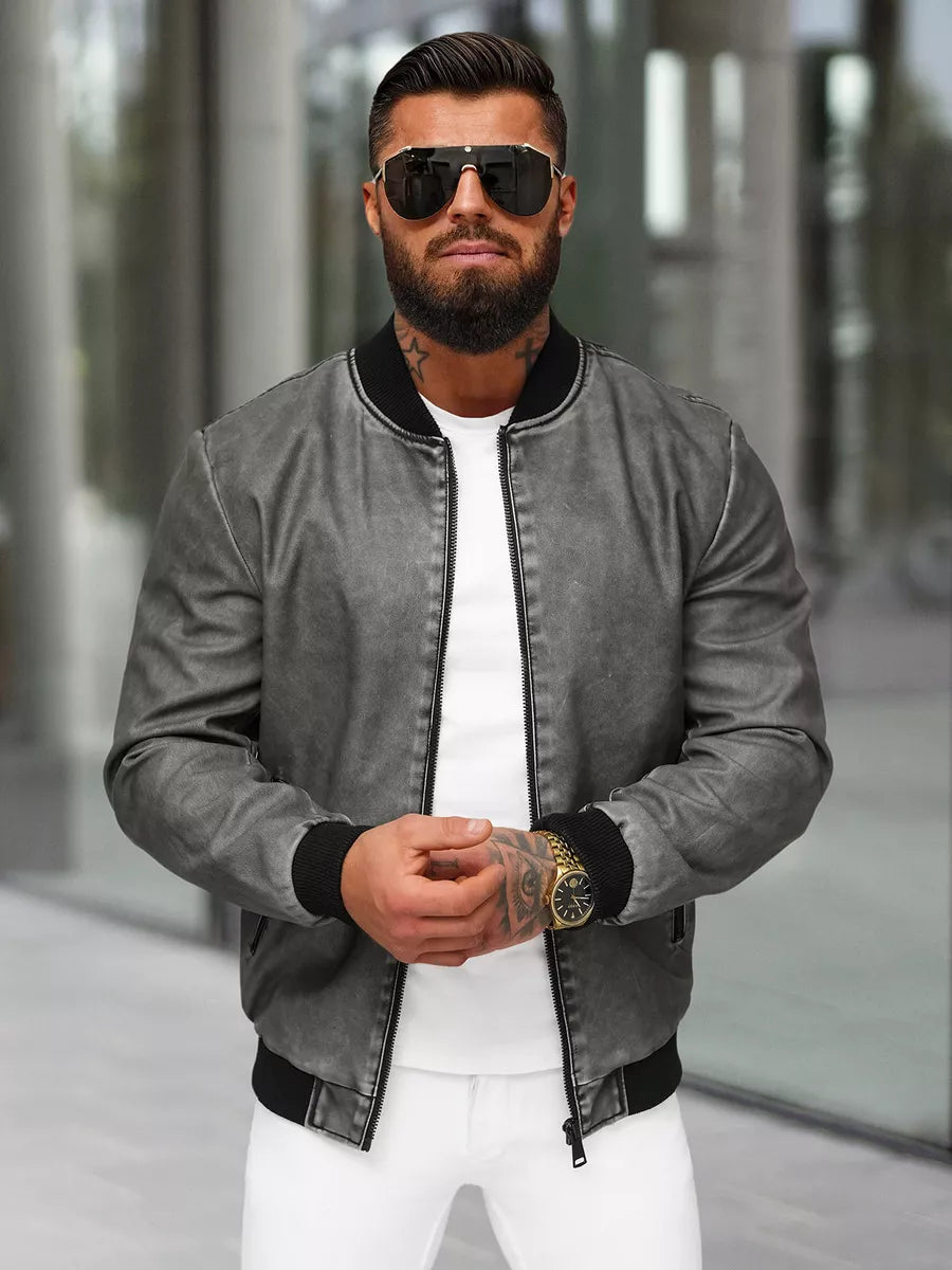 Lamer eco-leather gray jacket