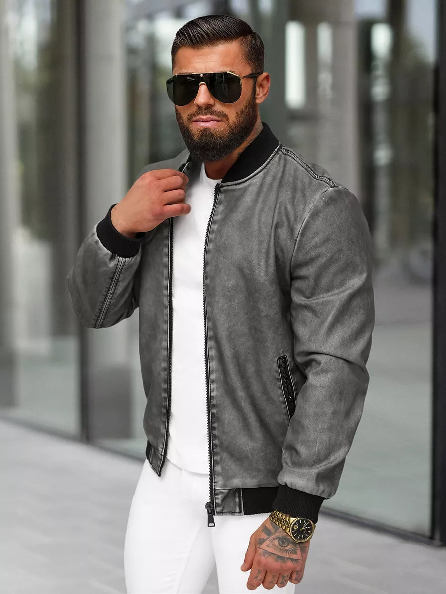 Lamer eco-leather gray jacket