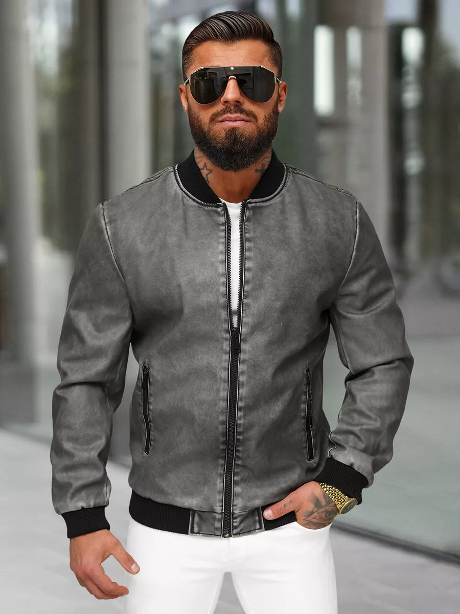 Lamer eco-leather gray jacket
