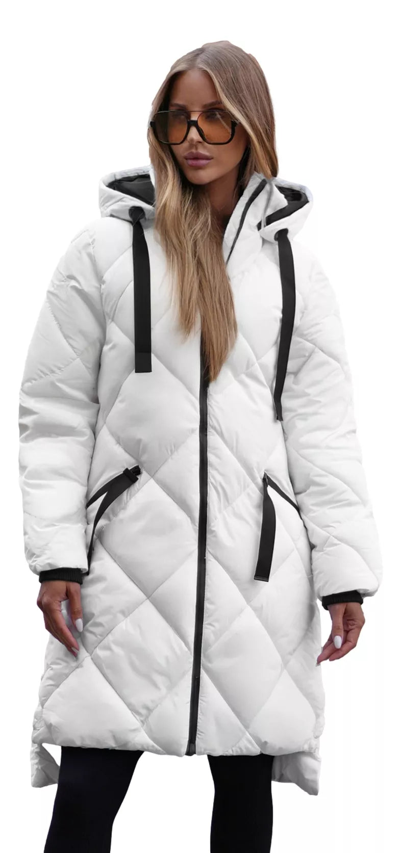 Long white winter jacket Steper