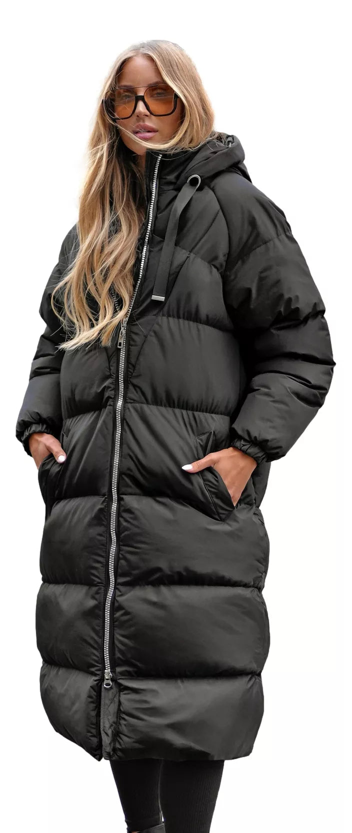 Women's black coat Izabel