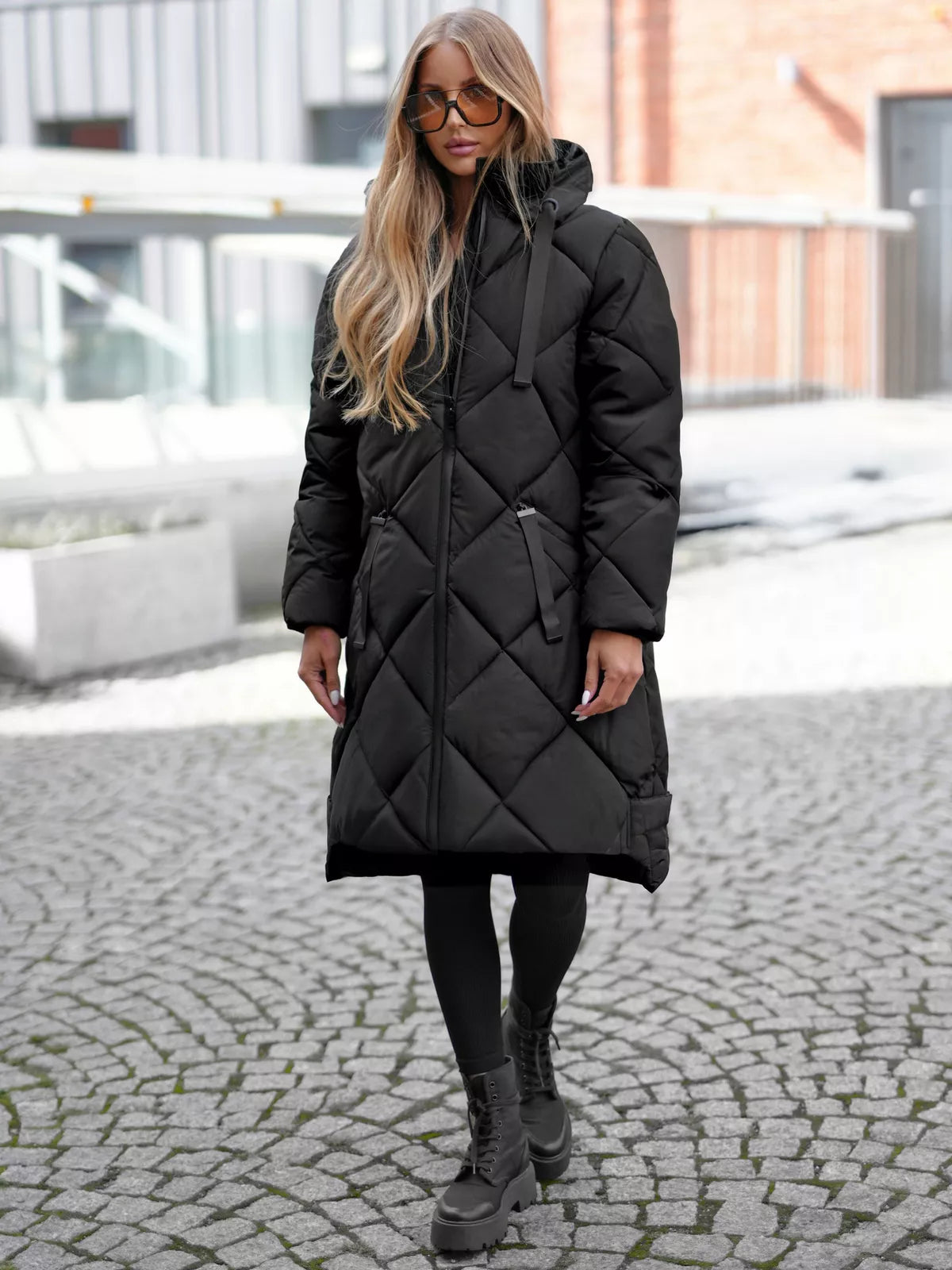 Long black winter jacket Steper