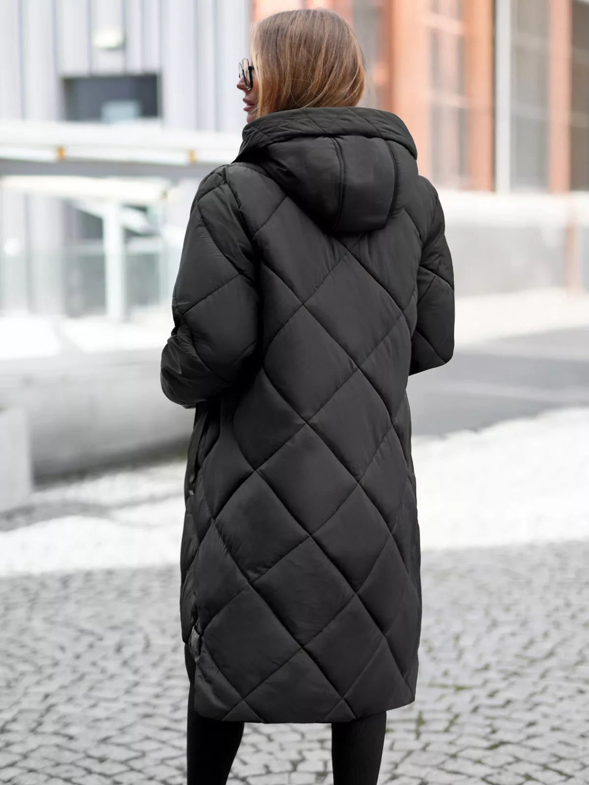 Long black winter jacket Steper