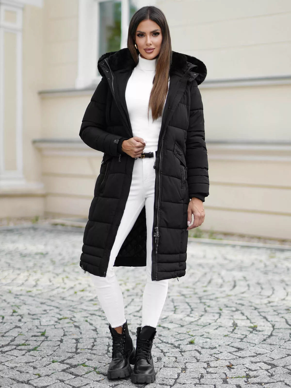 Marni long black women's winter jacket