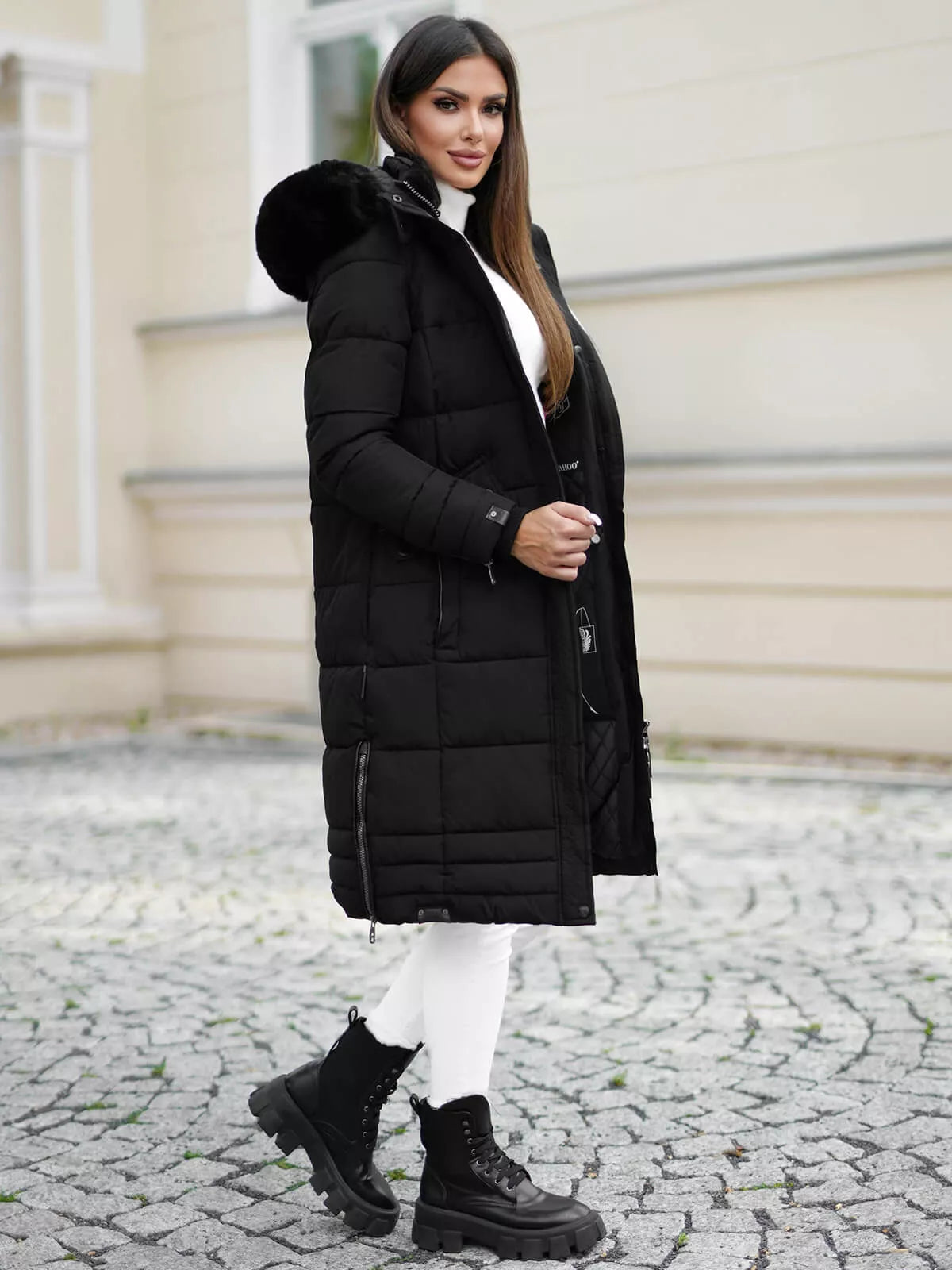 Marni long black women's winter jacket