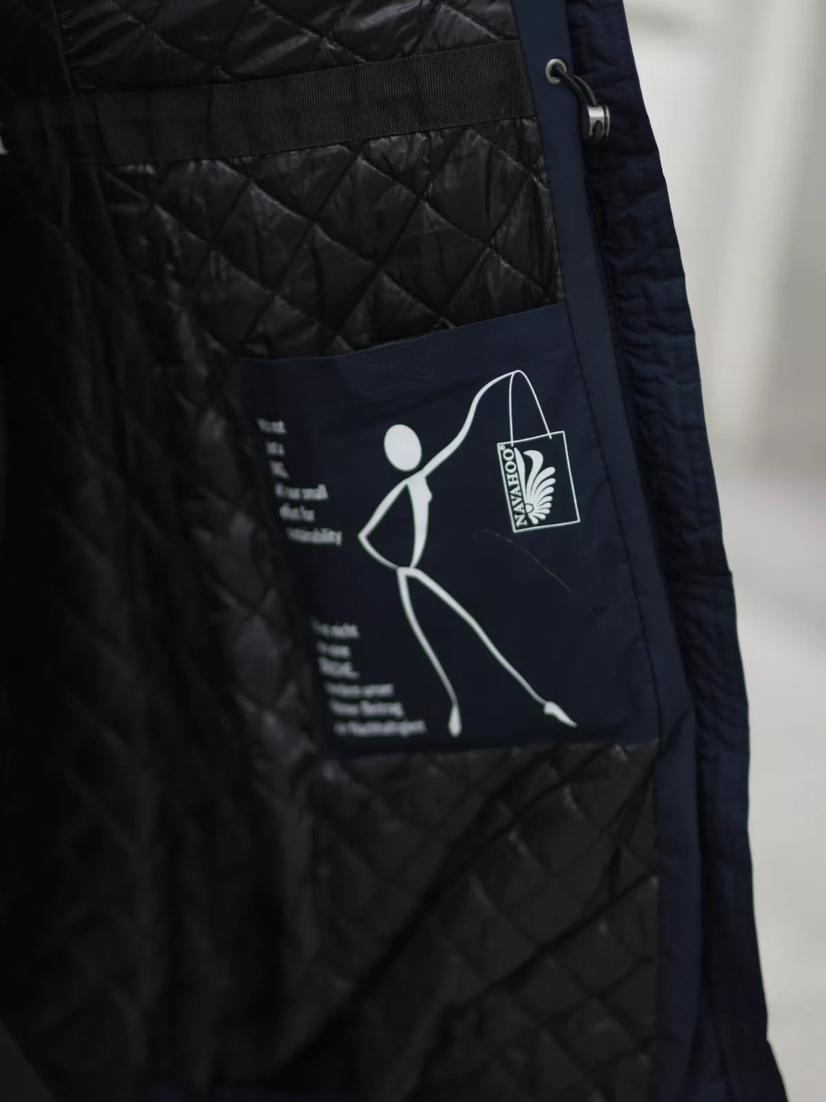 Marni long women's dark blue winter jacket