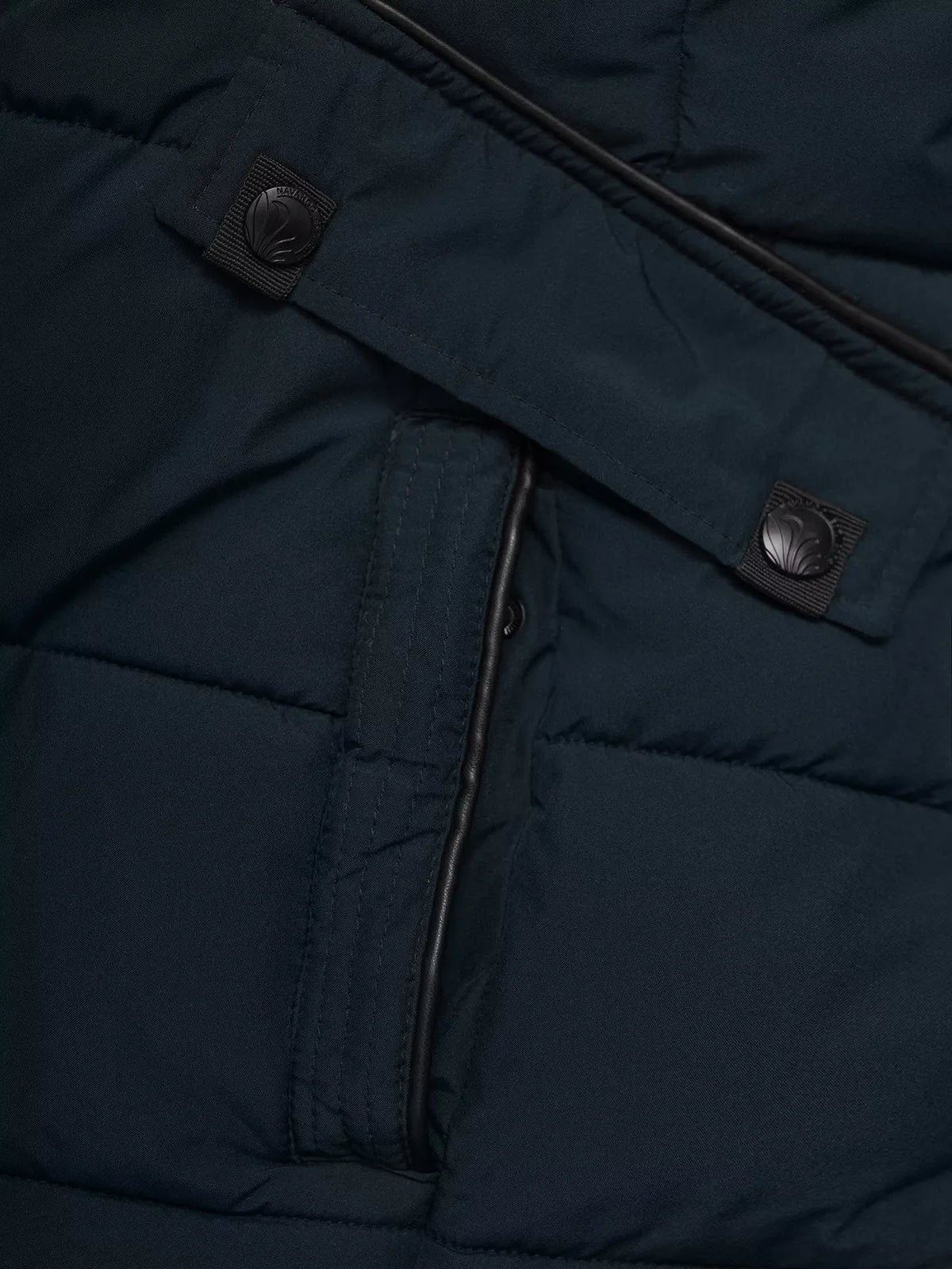 Marni long women's dark blue winter jacket