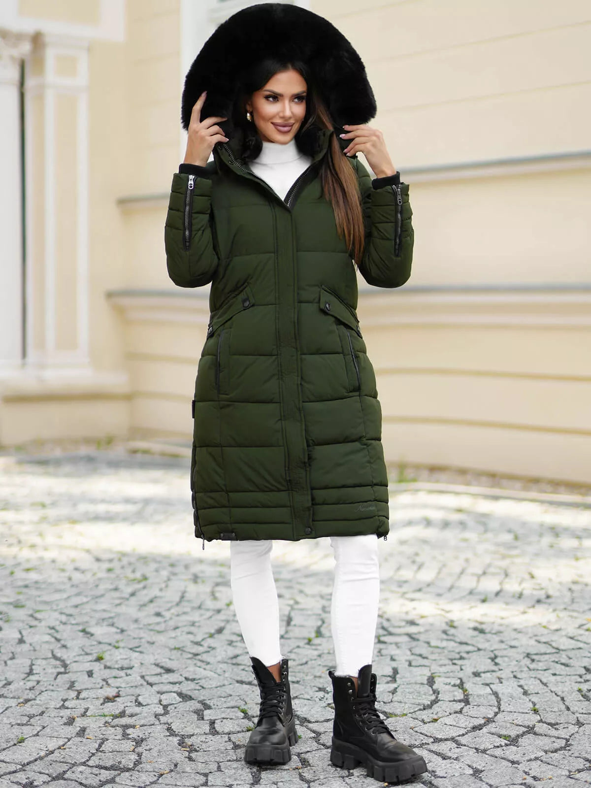 Marni long women's green winter jacket