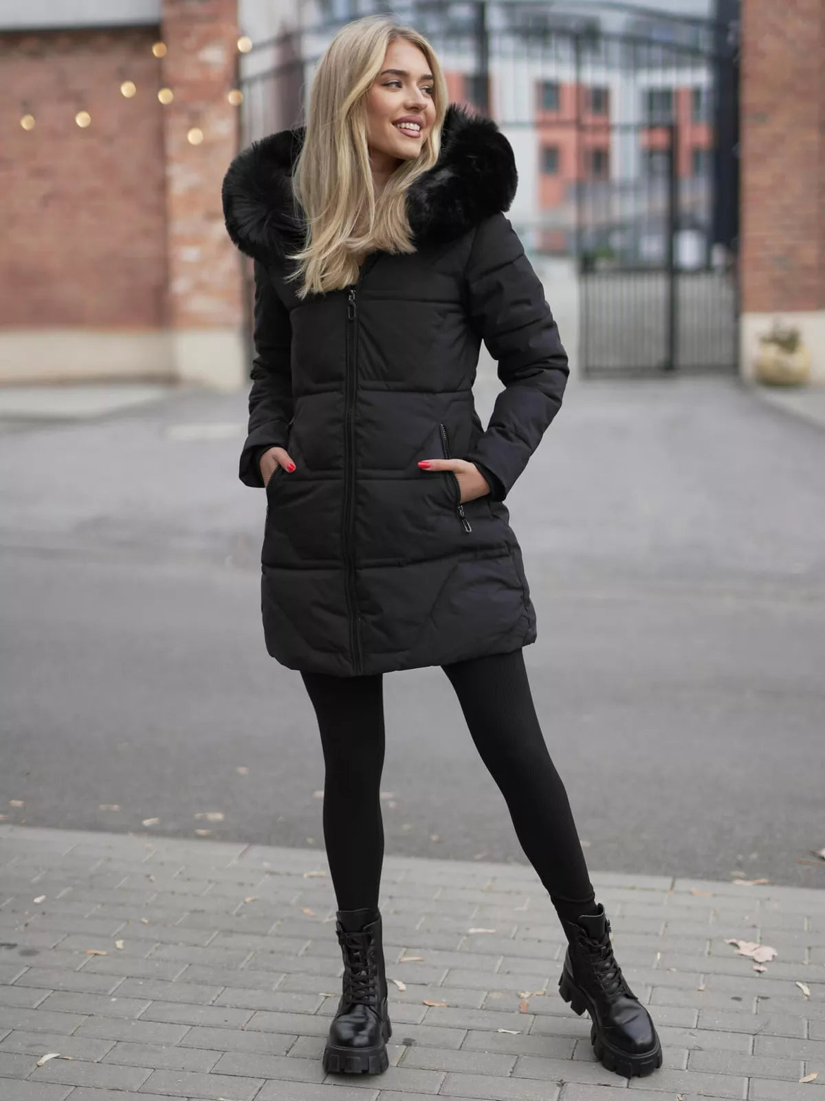 Women's black coat Stel