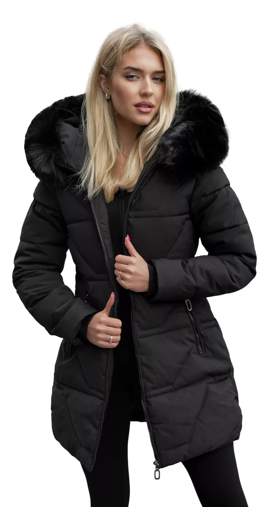 Women's black coat Stel