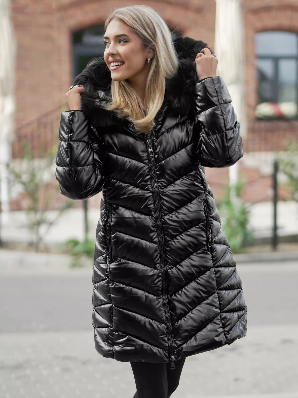 Black women's winter jacket Marisa