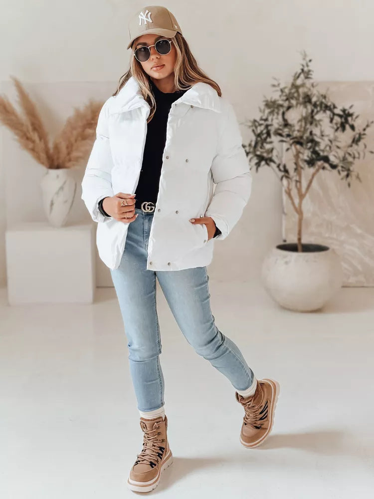 Women's white winter jacket Lari