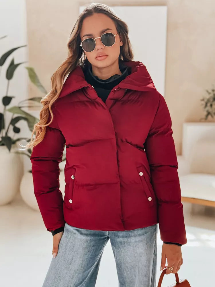 Women's burgundy winter jacket Lari