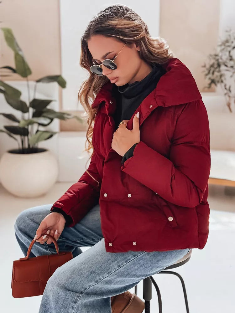 Women's burgundy winter jacket Lari
