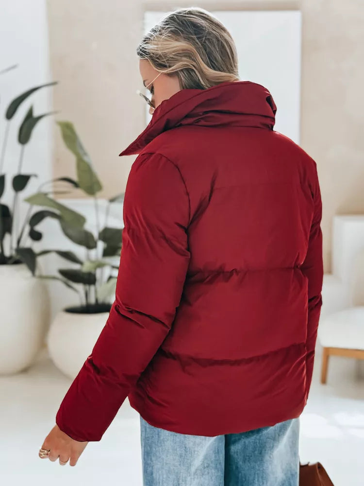 Women's burgundy winter jacket Lari