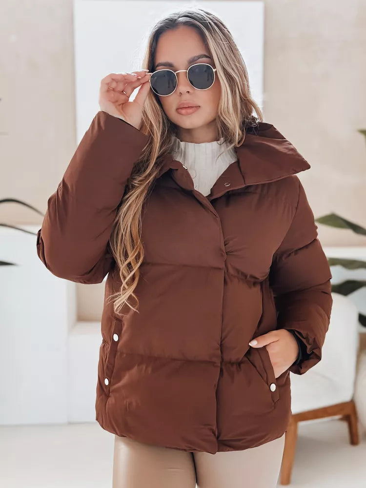 Women's winter dark brown jacket Lari