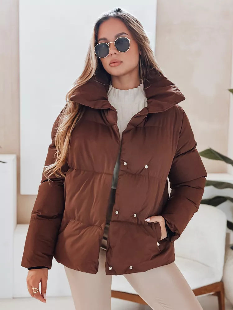 Women's winter dark brown jacket Lari