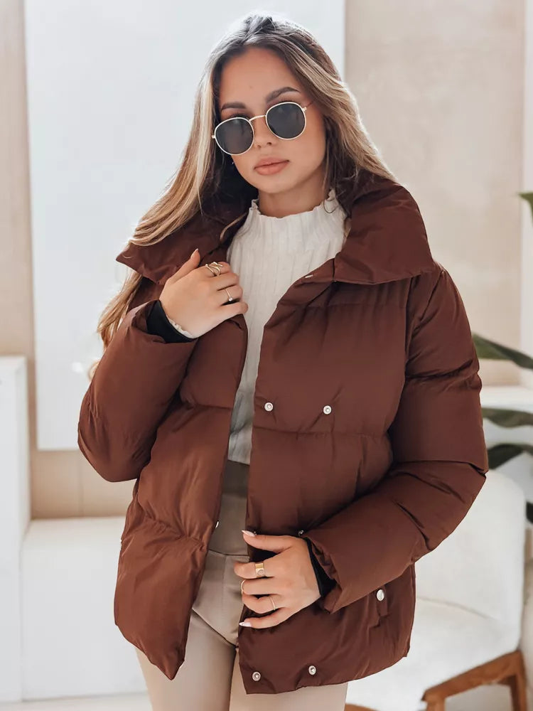 Women's winter dark brown jacket Lari