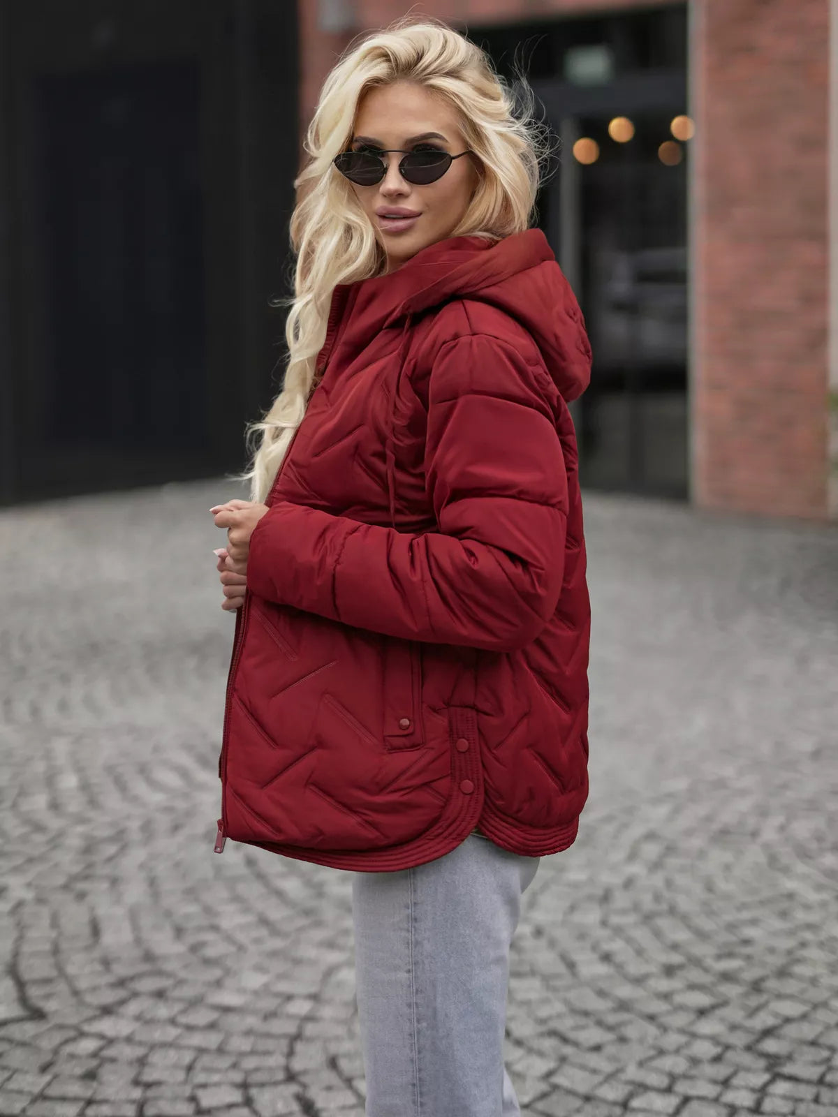 Women's burgundy jacket Erlin