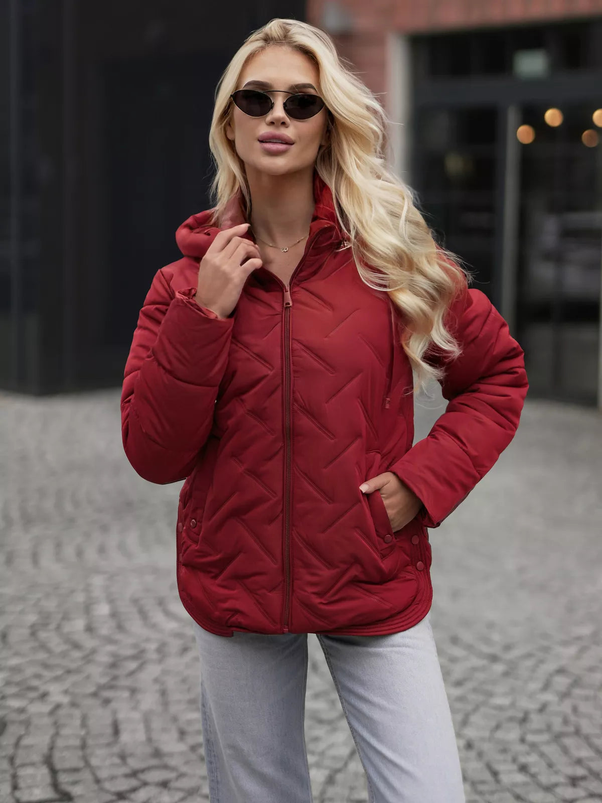 Women's burgundy jacket Erlin