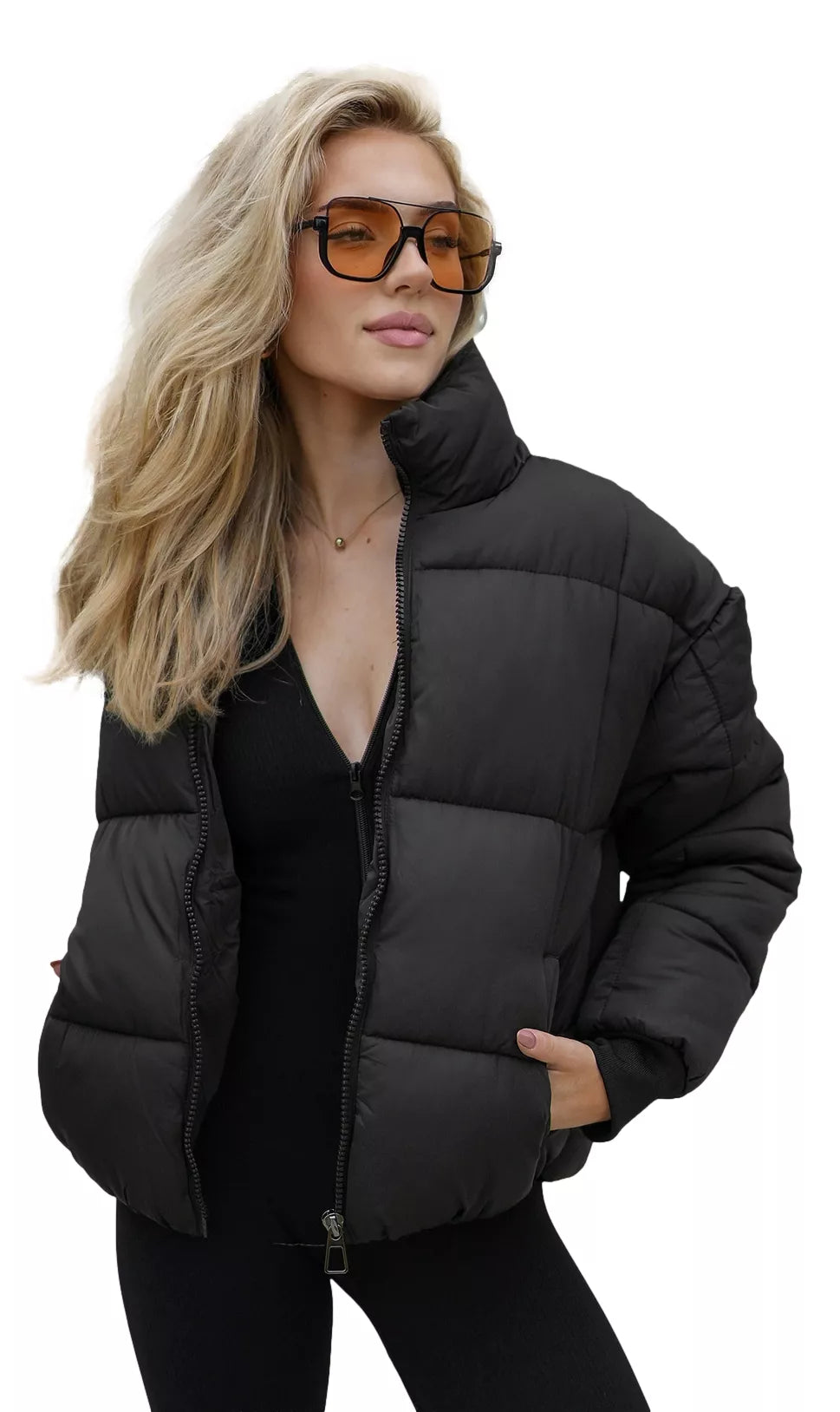 Women's black winter jacket Pensil