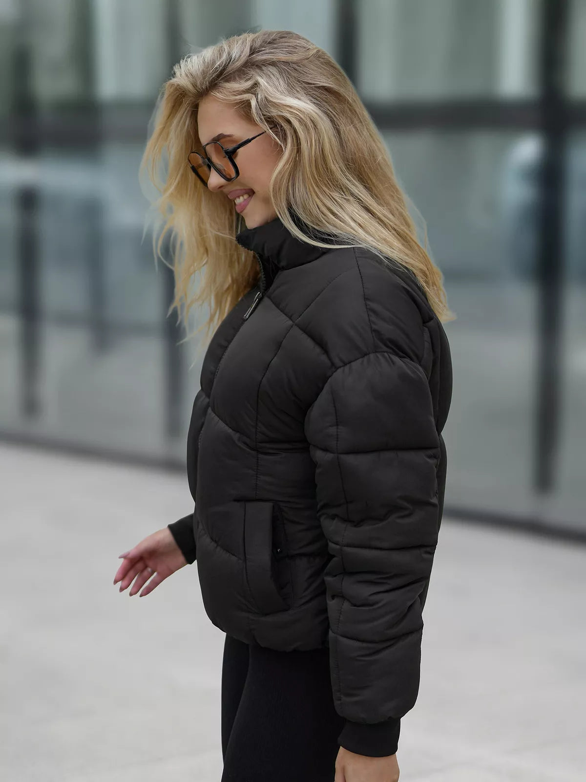 Women's black winter jacket Pensil