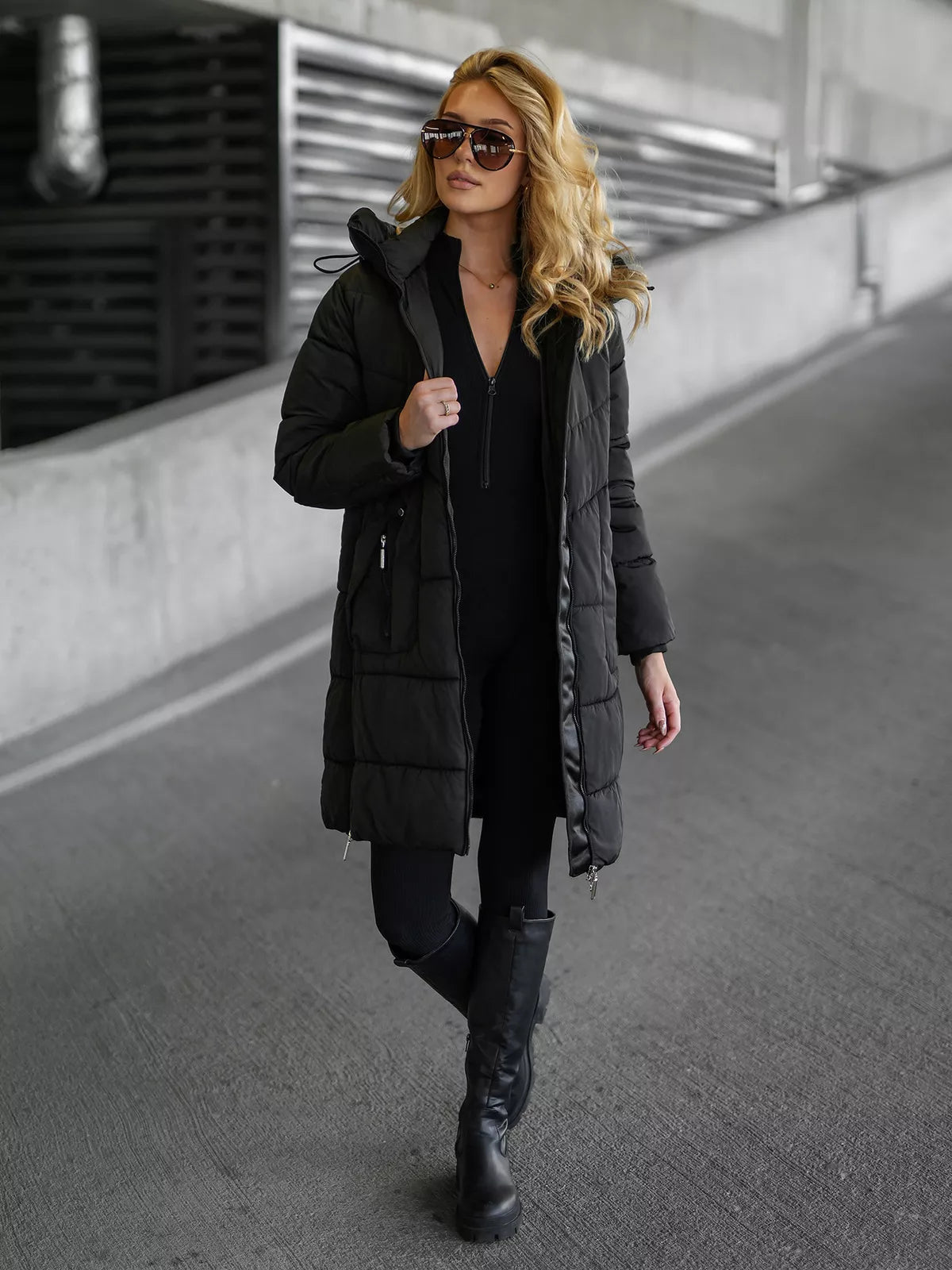 Women's black winter jacket Flint