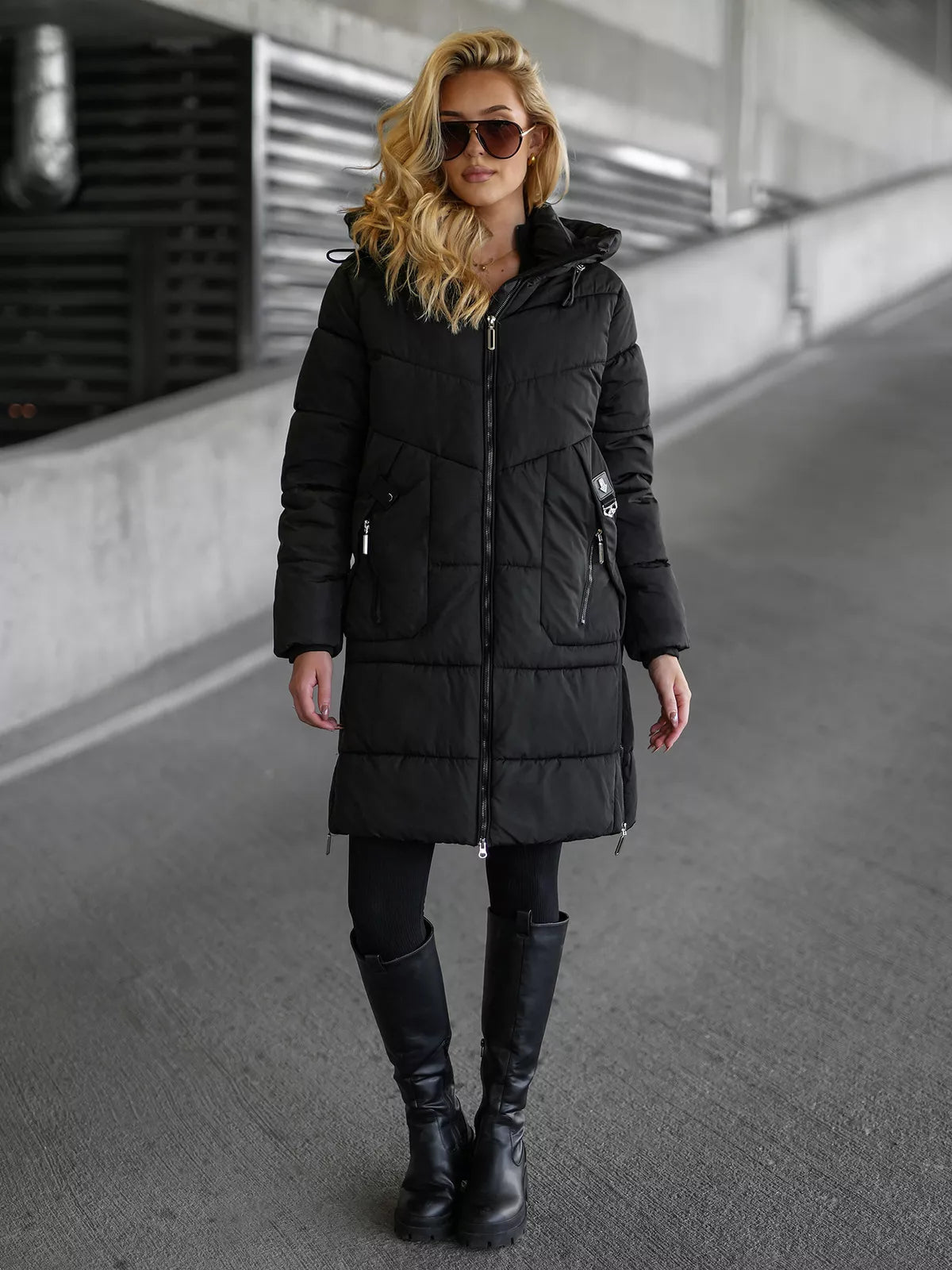 Women's black winter jacket Flint