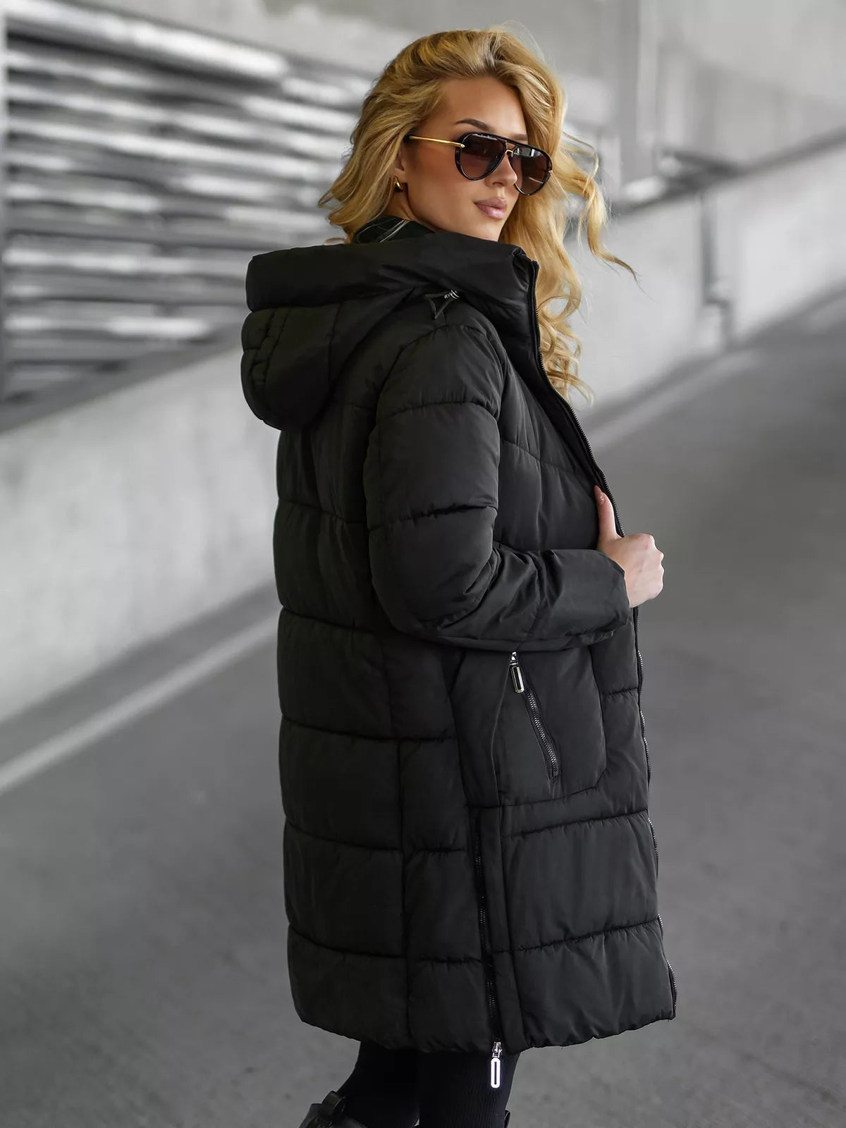 Women's black winter jacket Flint