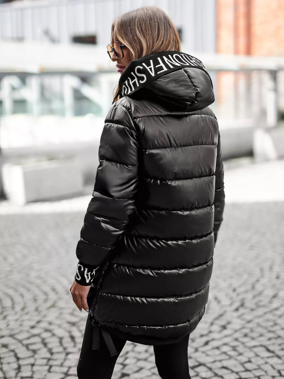 Black shiny jacket Agor