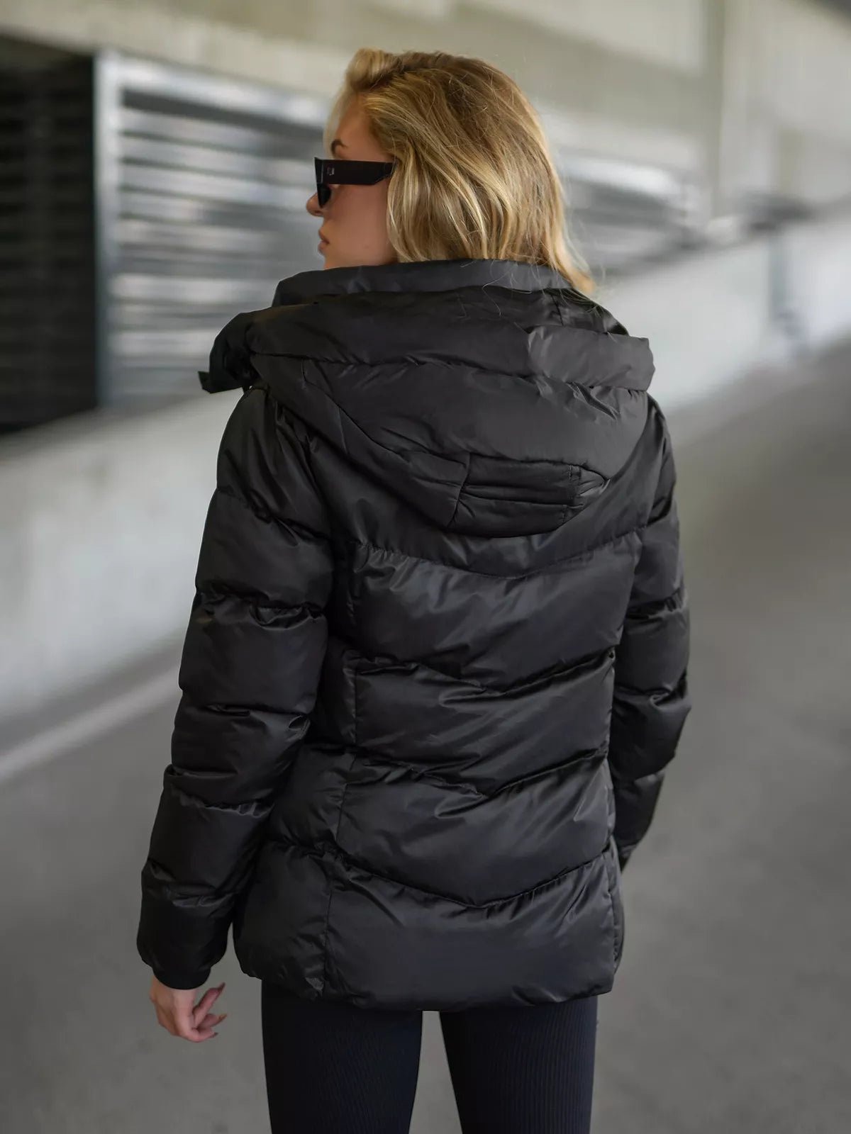 Women's black quilted jacket Emilin