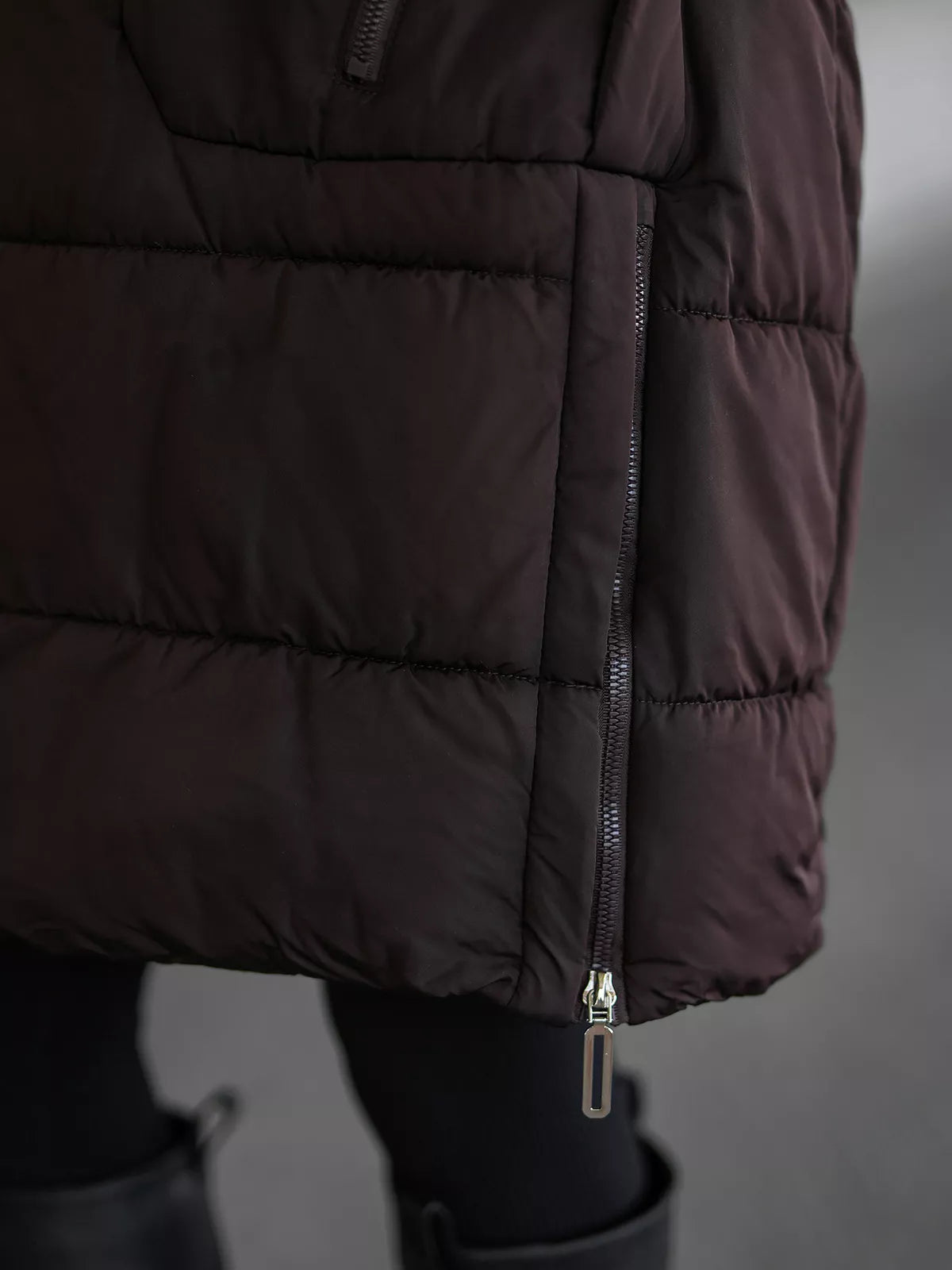Women's dark brown winter jacket Flint