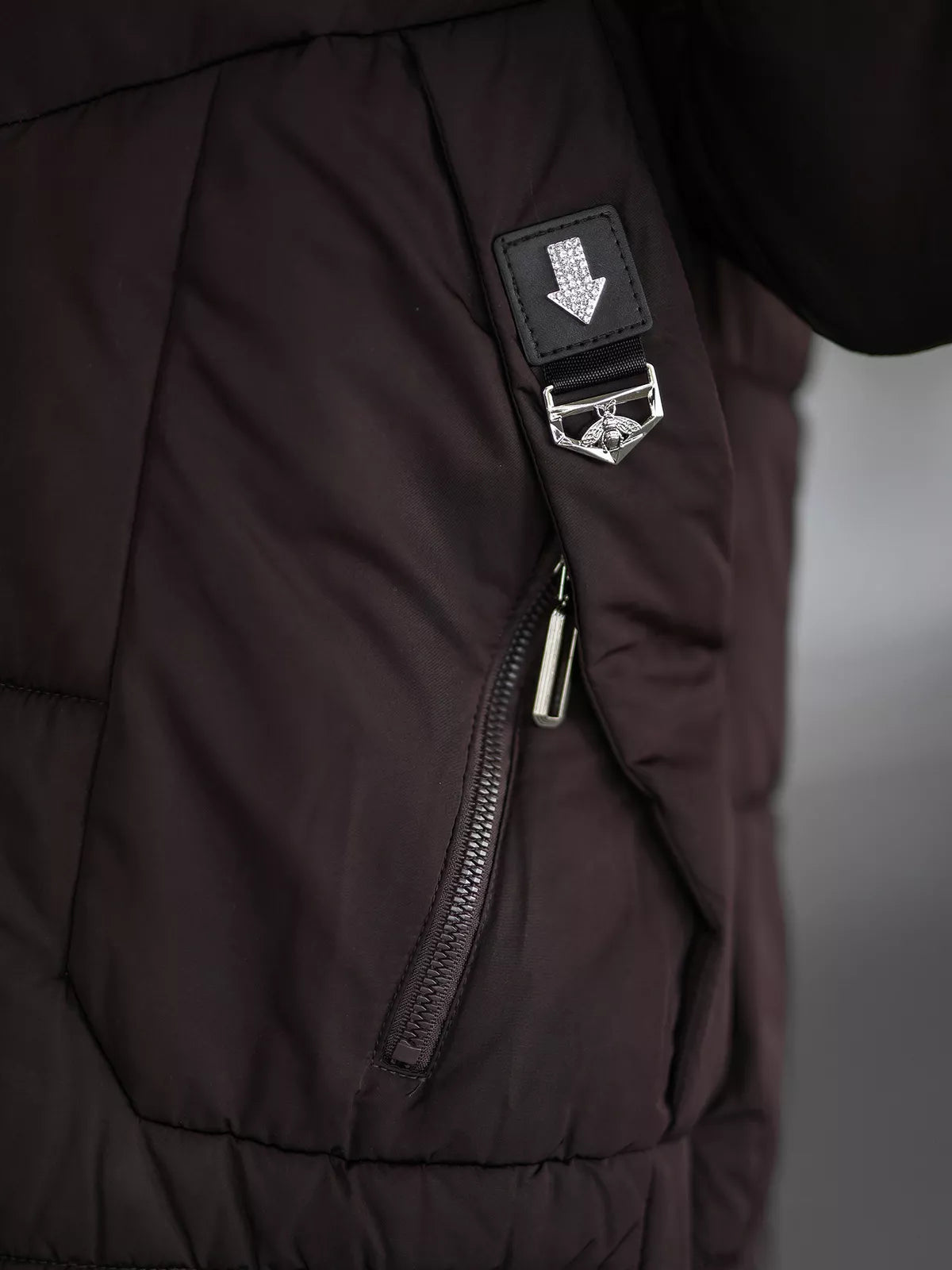 Women's dark brown winter jacket Flint