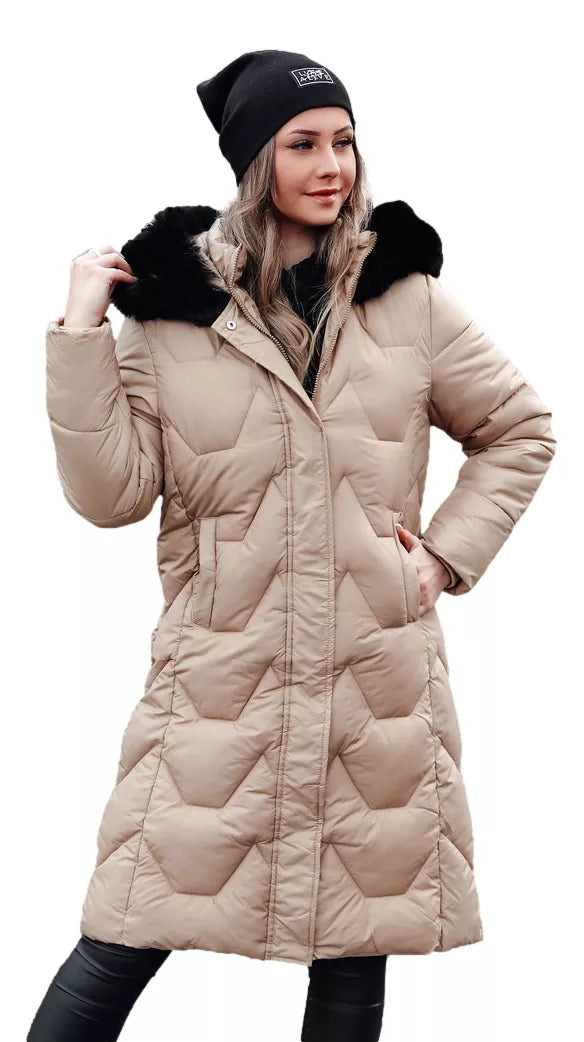 Women's long brown jacket Inter