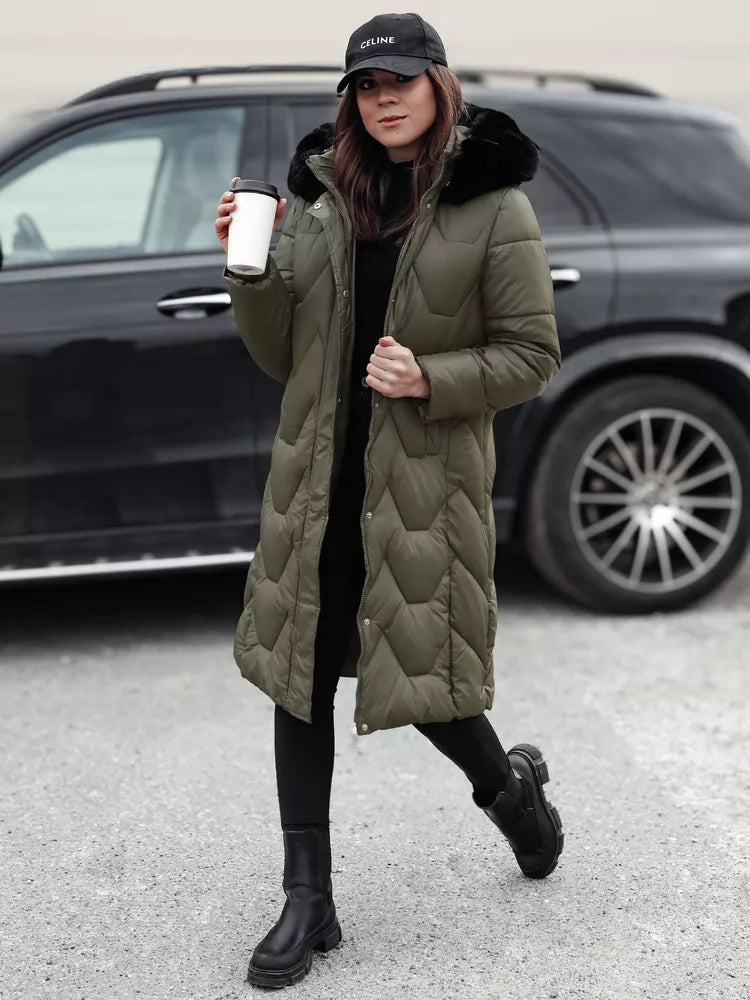 Women's long green jacket Inter