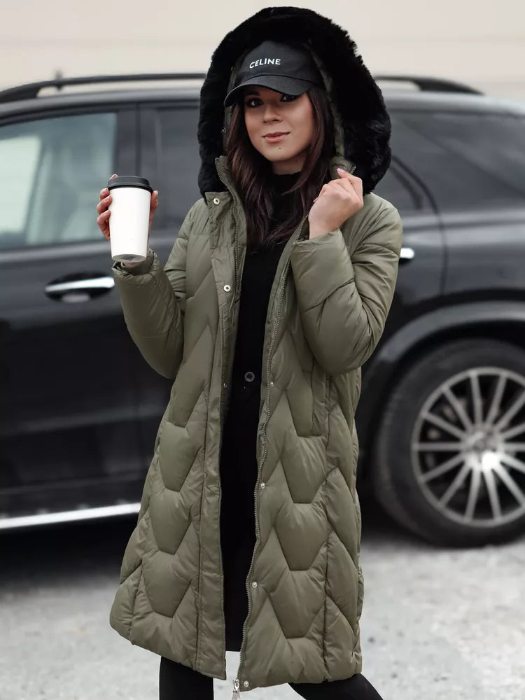 Women's long green jacket Inter