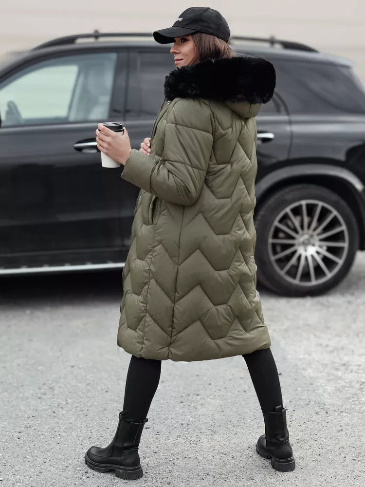 Women's long green jacket Inter