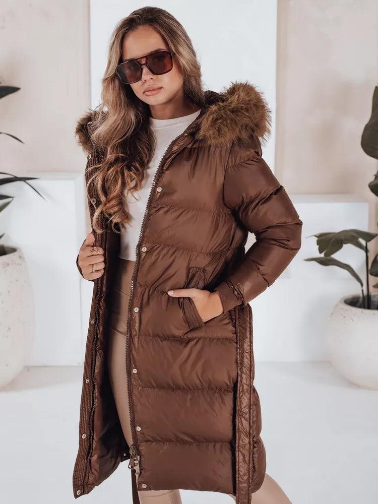 Women's winter brown jacket Bela