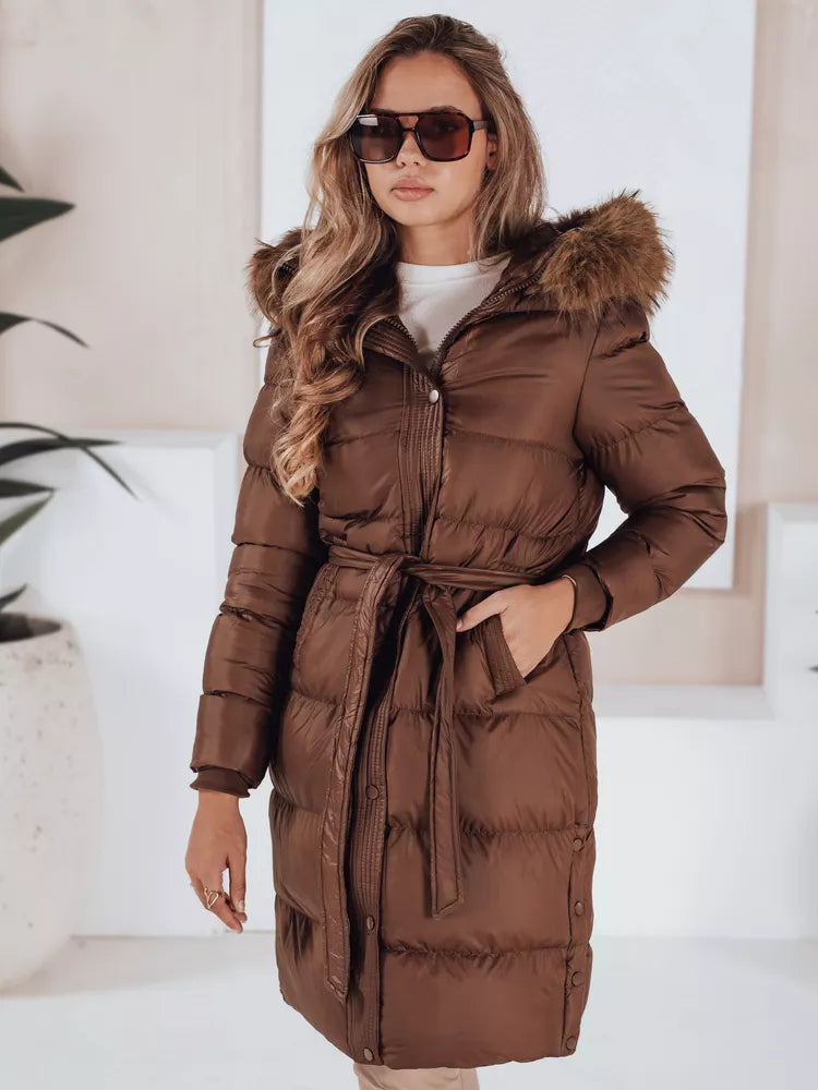 Women's winter brown jacket Bela