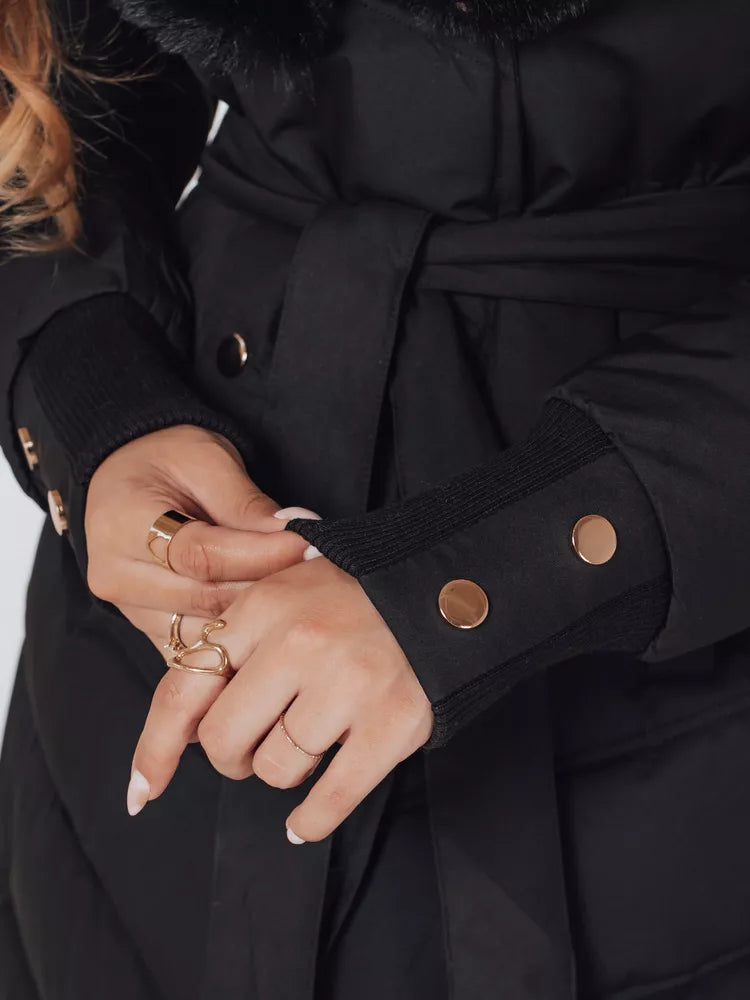 Women's winter black jacket Karlin