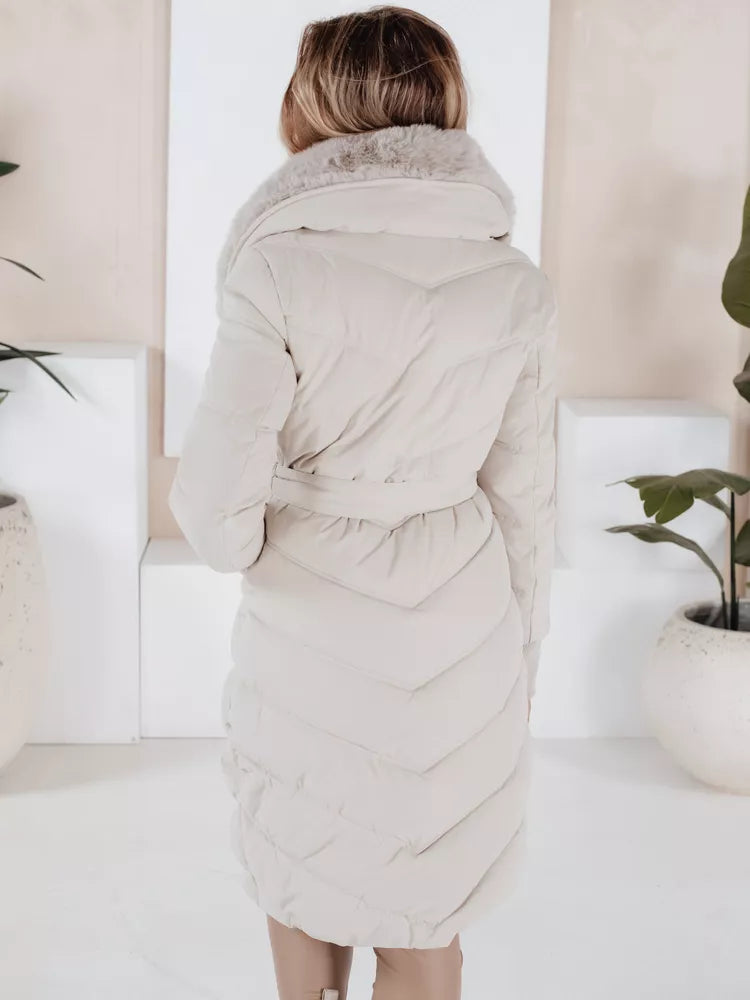 Women's winter white jacket Karlin