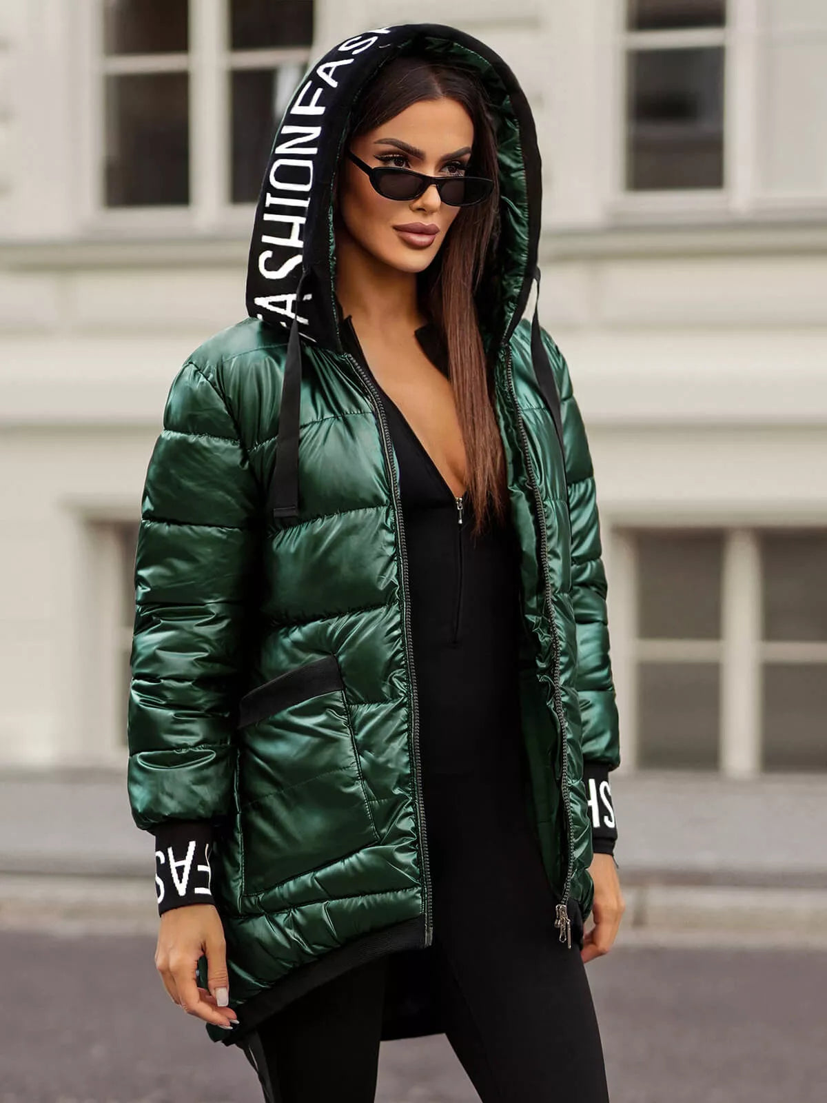 Green shiny jacket Agor