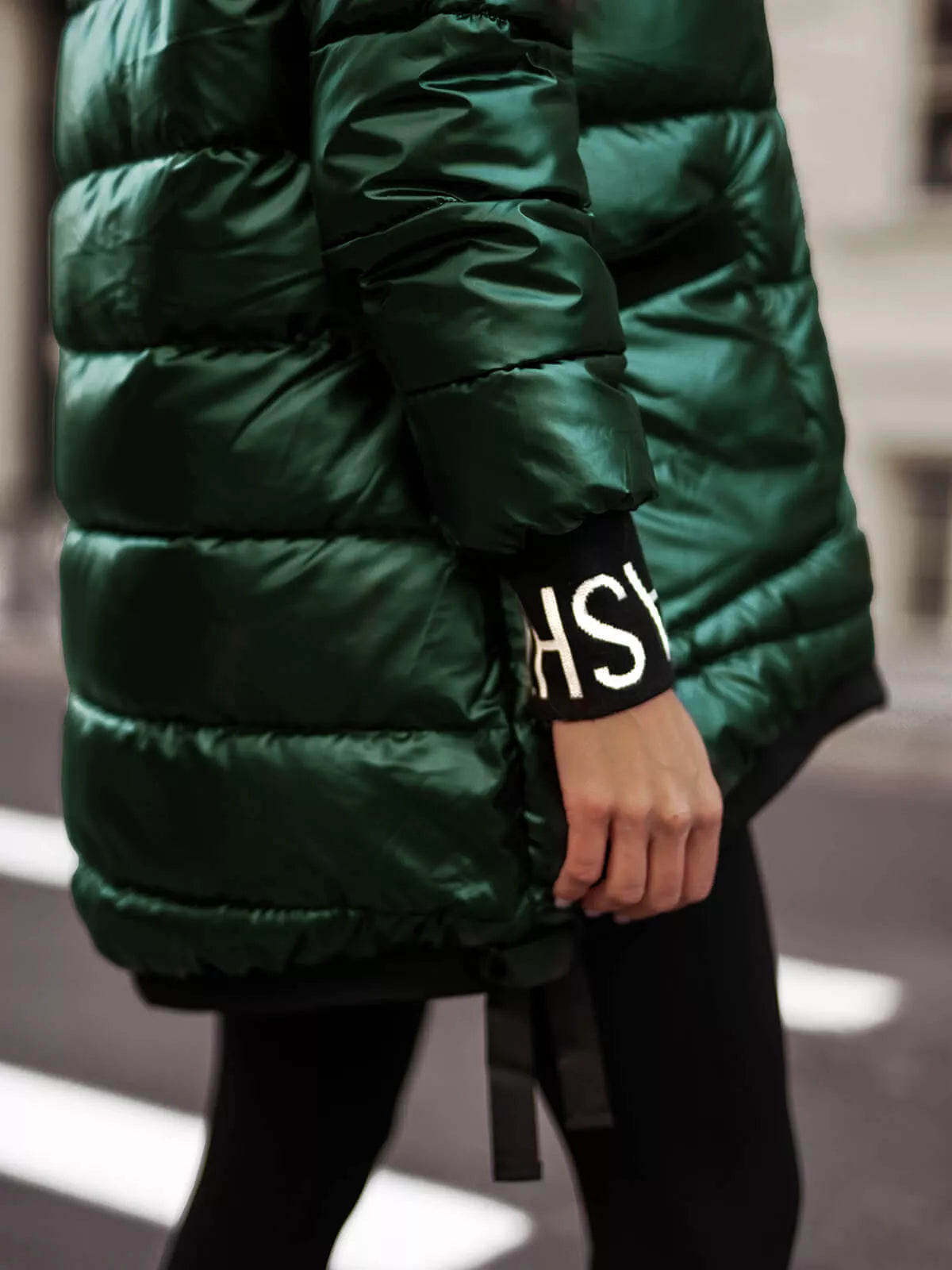 Green shiny jacket Agor