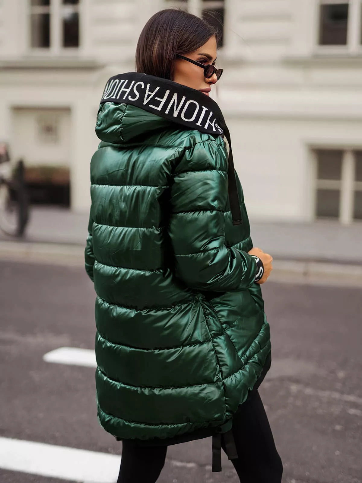 Green shiny jacket Agor