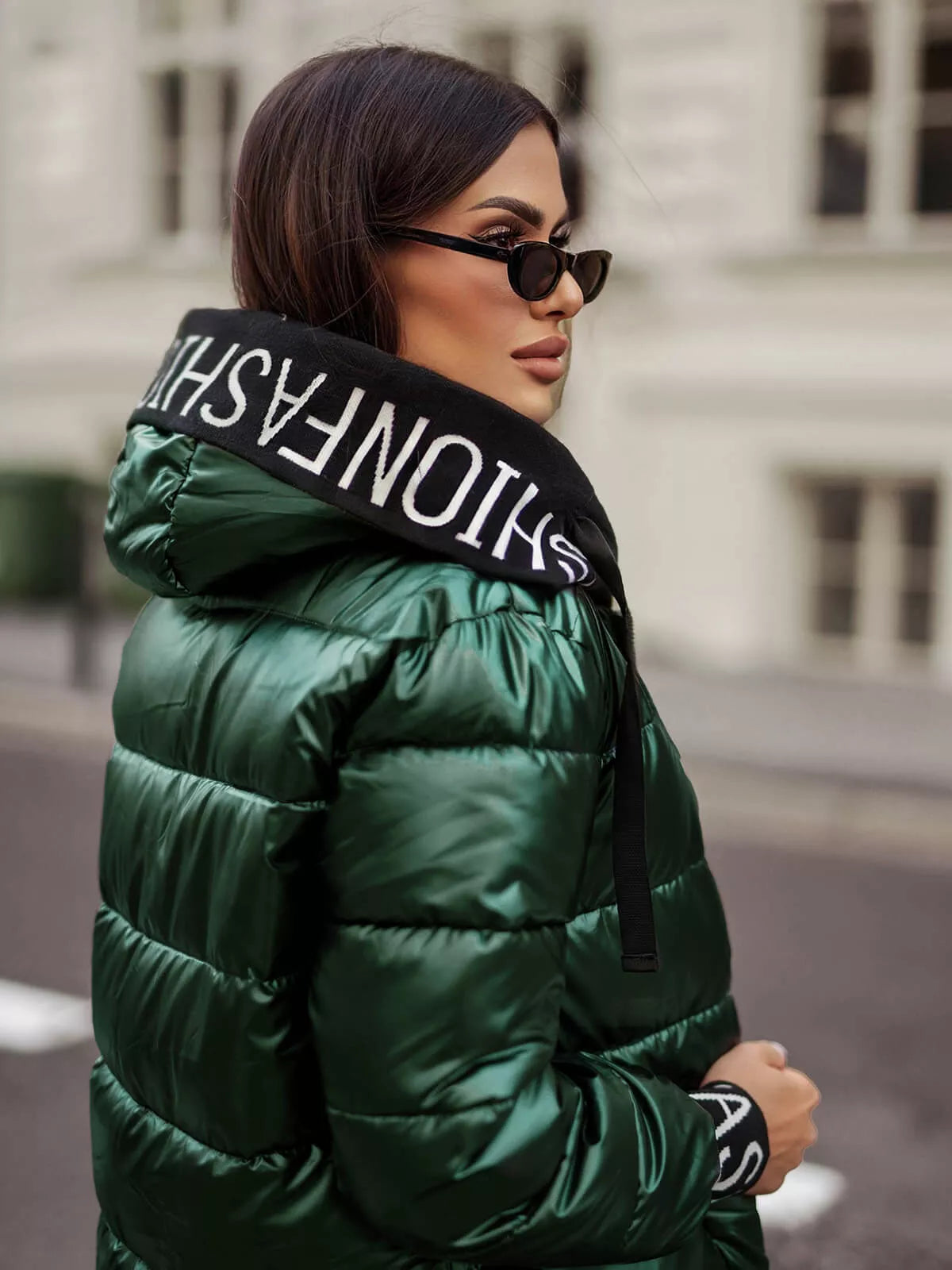 Green shiny jacket Agor