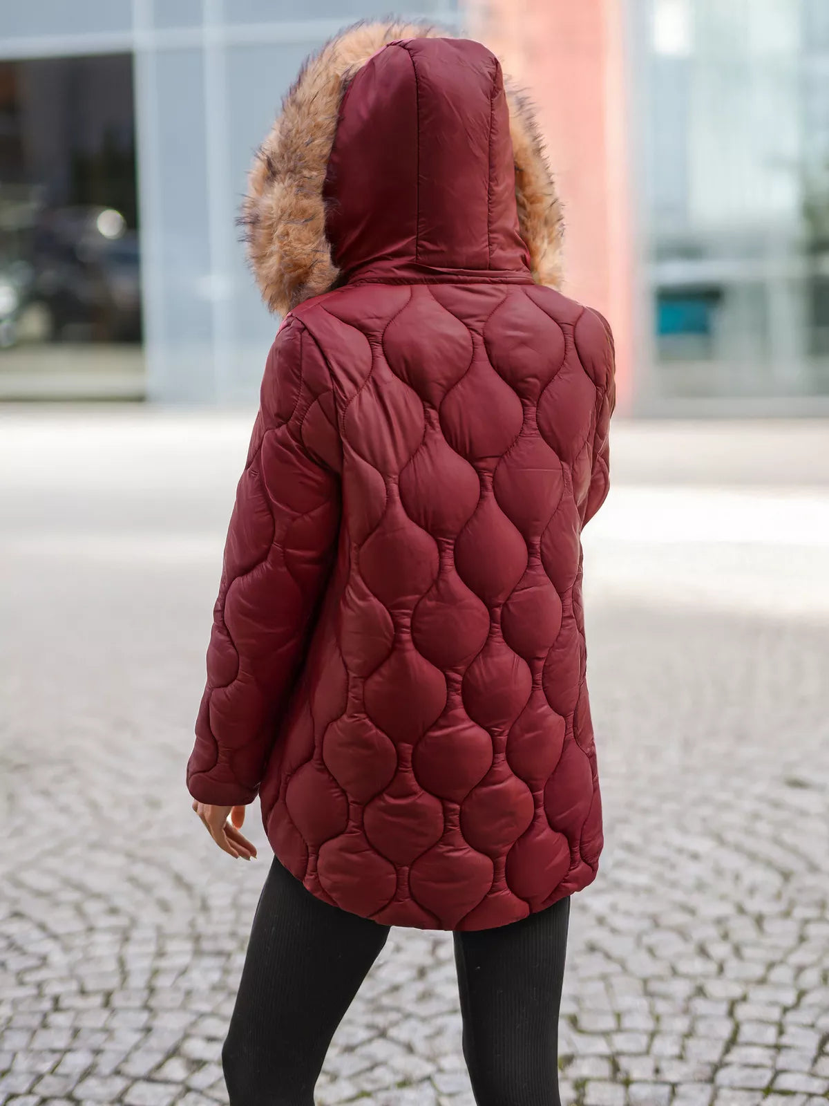 Women's burgundy jacket Mona